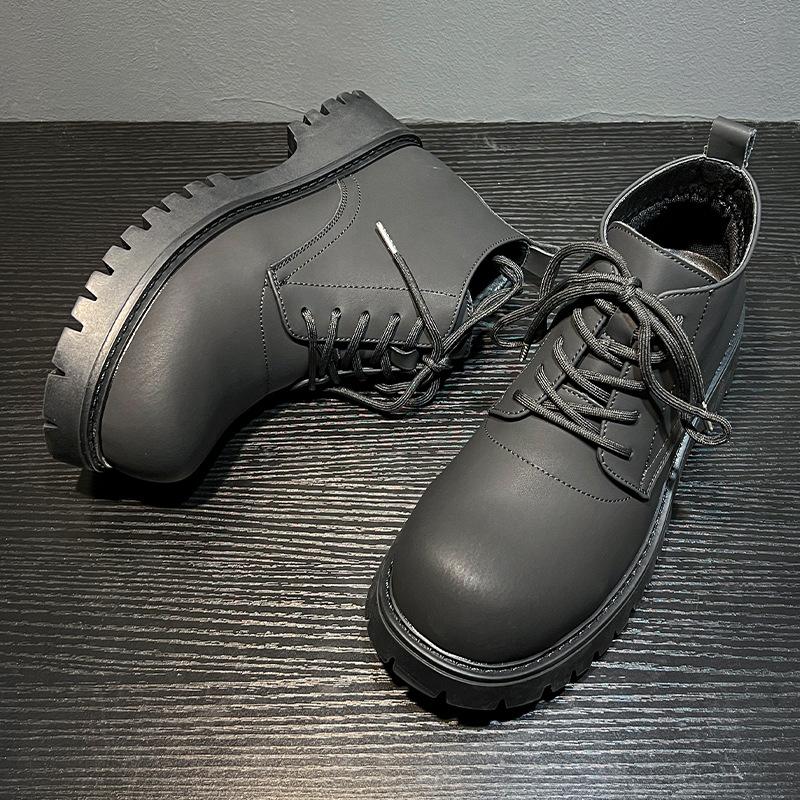 Mid-top martin boots men's Mickey Derby shoes white big scalp shoes high-top summer height boots 18922-B