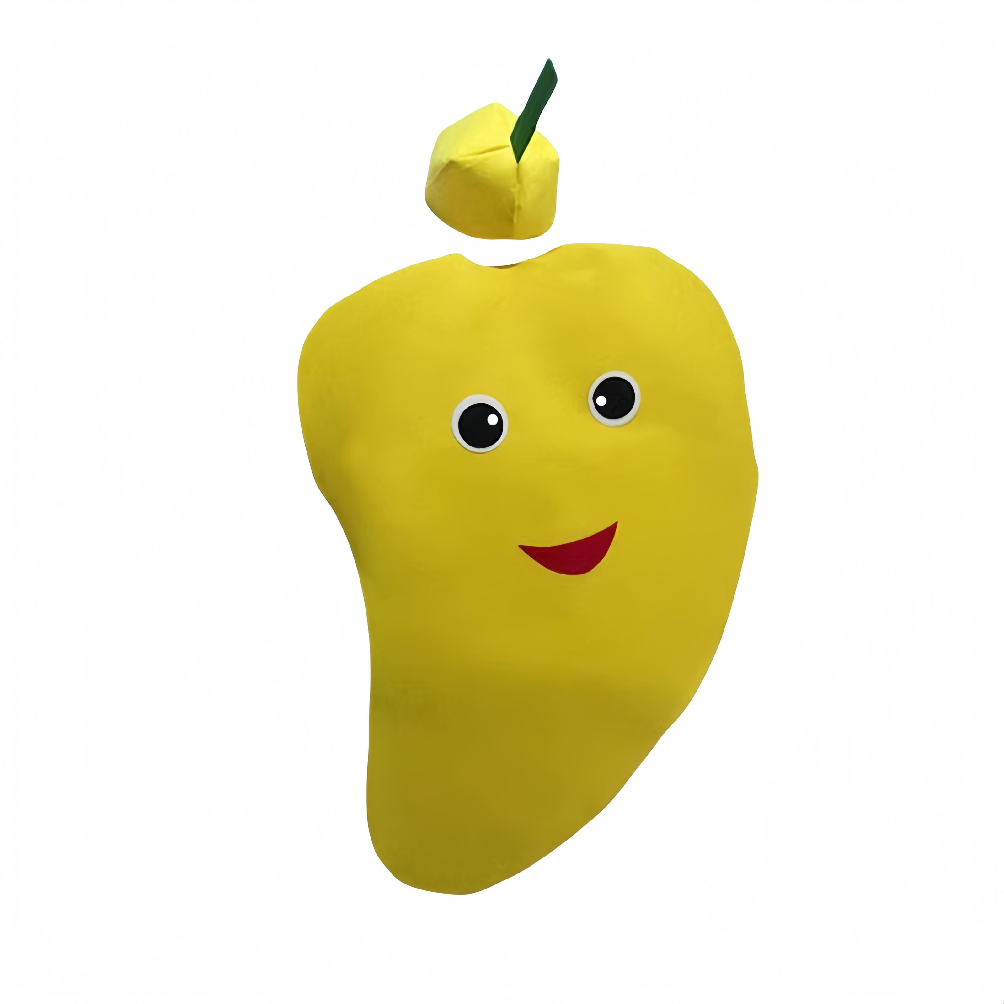 Grappige Fruit Kostuums Groente Outfits voor Kinderen Volwassenen Aardbei Druif Banaan Watermeloen Tomaat Jumpsuits voor Podiumoptredens Kids Size yellow