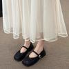 Japanese Mary Jane Single Shoes Women's 2025 Autumn New Fashionable Simple and Versatile Casual Flat Bottom Square Beanie Shoes