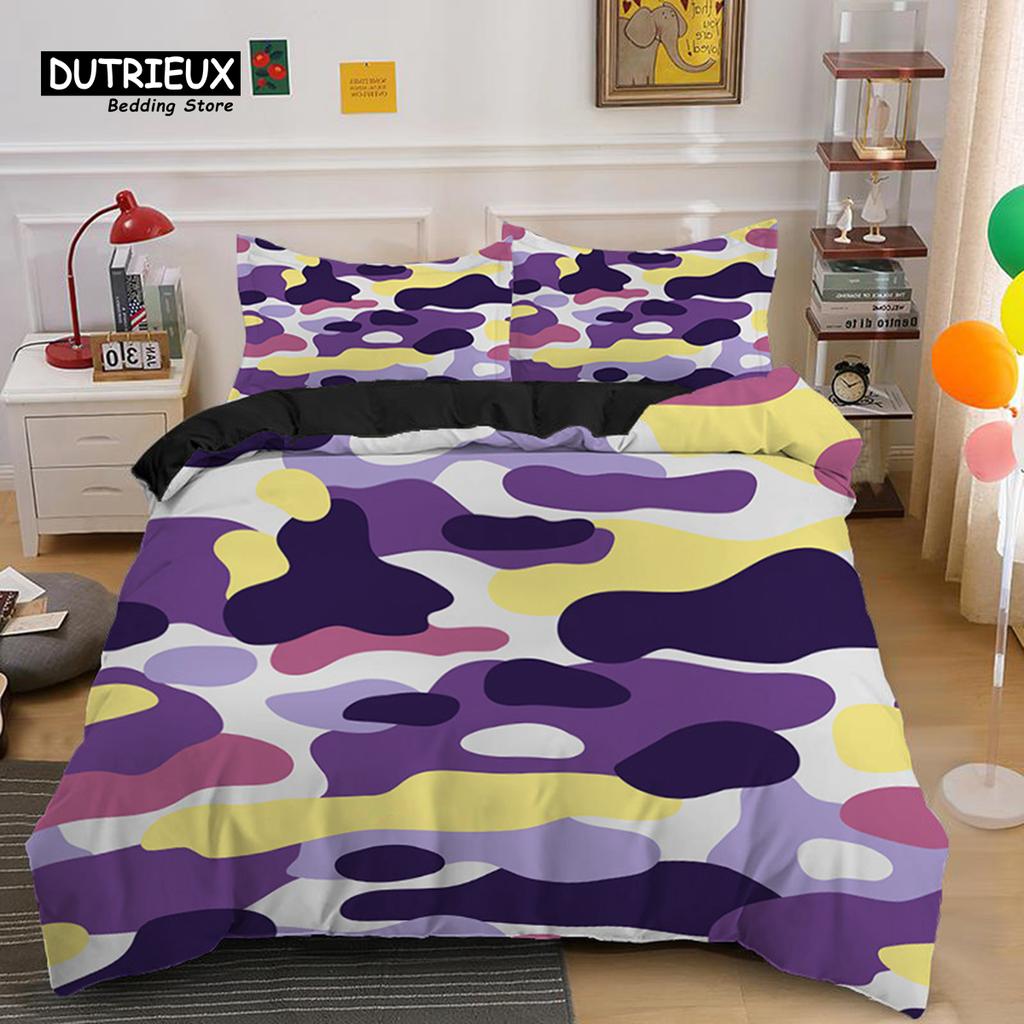 Comforter Marble Geometric Pattern Print Bedding Set Microfiber Comforter Double Queen For Adults Kids Bedroom Decor