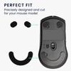 kwmobile Mouse Feet Compatible with SteelSeries Rival 3 Mouse Sole Replacement Sticker Reinforced Slip Black -