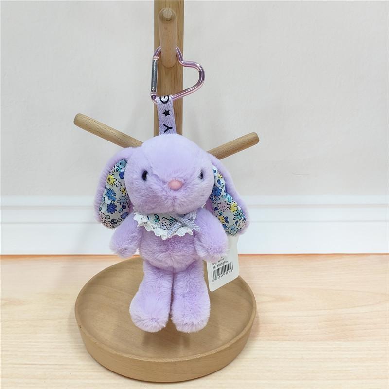 Cartoon Rabbit Plush Keychain Toy Animal Keyring Stuffed Doll For Gift Kids