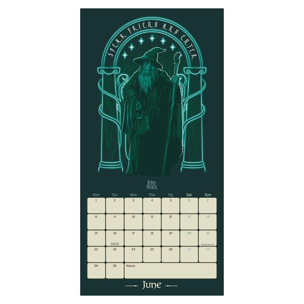 The Lord Of The Rings 2026 Square Wall Calendar