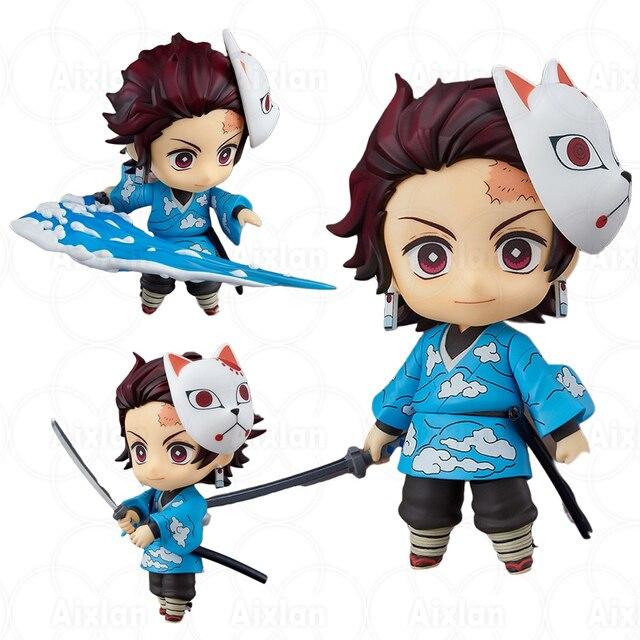 10cm Demon Slayer #1510 Tanjirou Action Figure Kyojuro Rengoku Giyu Tomioka Kimetsu No Yaiba Figure Hashibira Inosuke Figurine
