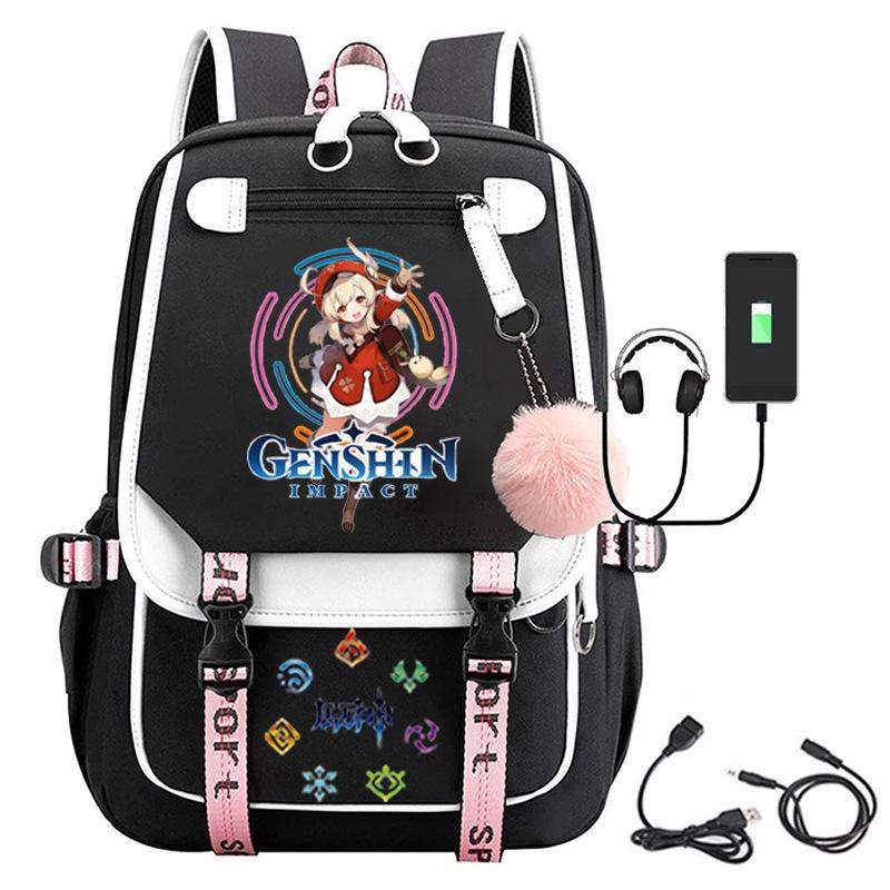 3-delige Schoolrugzakset voor Studenten Grote Capaciteit Oxford Stof Schooltas met Schouderband en Etui Backpack