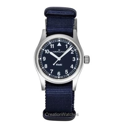 Khaki Field Textilarmband Blaues Zifferblatt Quarz H69301940 Unisex-Uhr