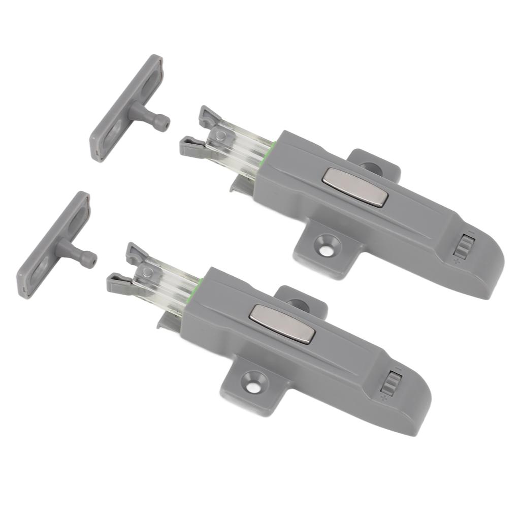 2 Set Cabinet Door Push Latch ABS Rebound Self Locking Device Collision Resistant Cushioning
