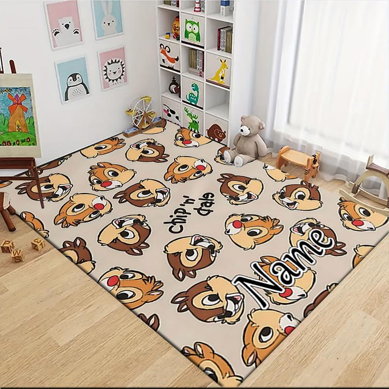 Custom Name Chip 'n' Dale Adventure Carpet Rug Customizable Soft Washable Anti-Slip Home Living Room Sofa Mats Personalized Rug. 0909390