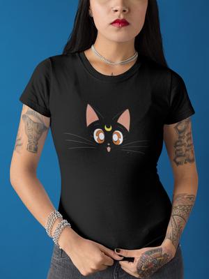 Sailor Moon Shirt Anime Mars Venus Pluto Luna Mond Bio Tailliert Damen