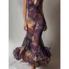 Europe, America and 2026 Women's Spring and Autumn New Boat Collar Long Waist Dress, Thin Long Sleeves and Big Pendulum Temperament Long Dress