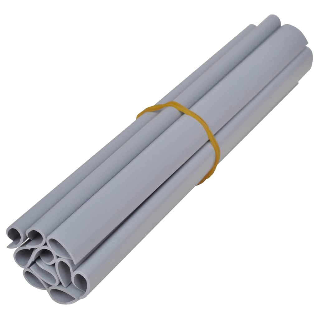 Garden Privacy Screen 4 Pcs PVC 35 X 0.19 M Matte Light Grey