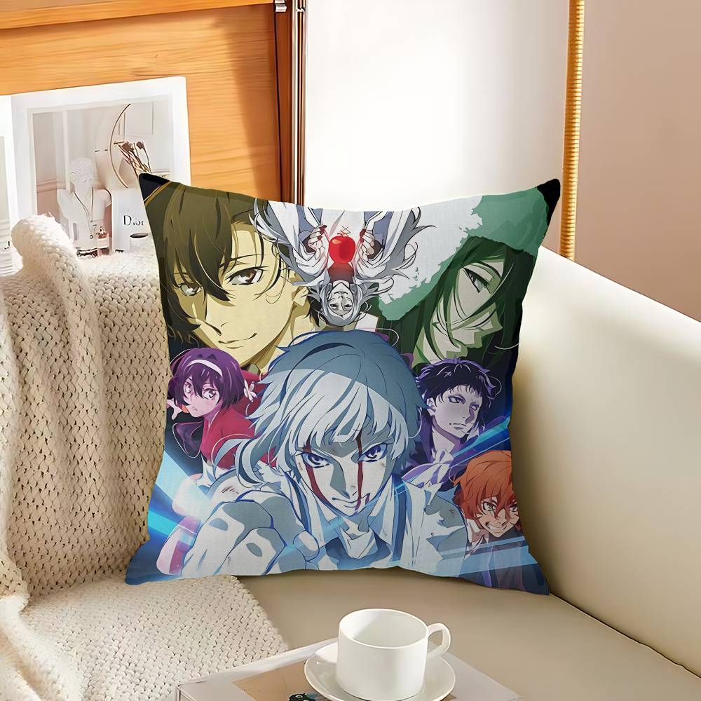 Poszewka na poduszkę z postacią z kreskówki Bungo Stray Dogs Prezent Toon Poszewka na poduszkę Sypialnia Dom Sofa Krzesło Siedzenie Dekoracja Poszewka na poduszkę