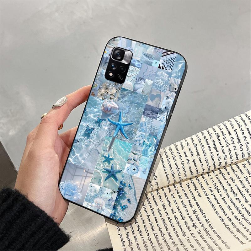 Phone Case For Xiaomi Poco C71 15T 14T Pro Redmi note 15 14 14 13 Pro Redmi A5 15C 13C Starfish Shell blue Ocean