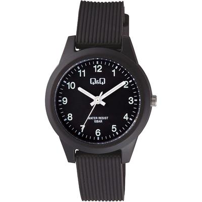 Citizen Q&Q Analog Waterproof Color Watch with Urethane Strap V01A-017VK Black