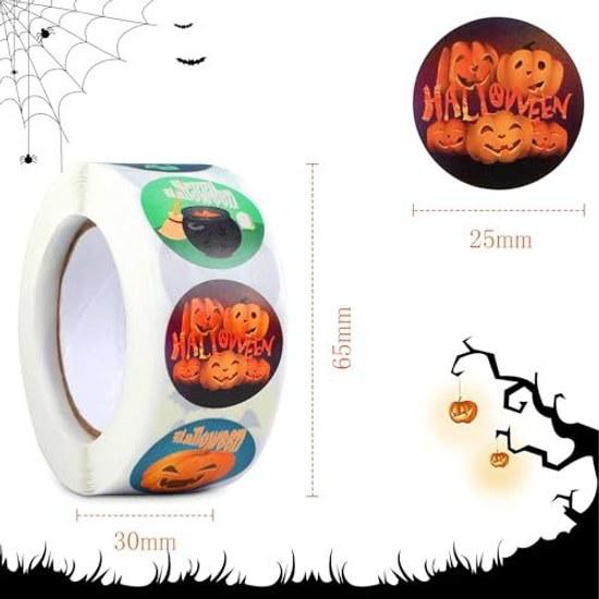 Reward stickers 1000 pieces Halloween 24 designs pumpkin planner decorations English diameter 25mm