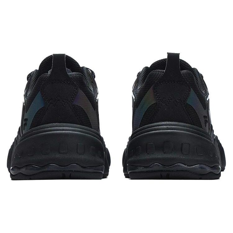 FILA Fusion Tenacity Monster Sports Fabric Synthetic Leather TPU Comfortable Durable Low-Top Lifestyle Casual Shoes Women sneaker Black T12W311601FBK