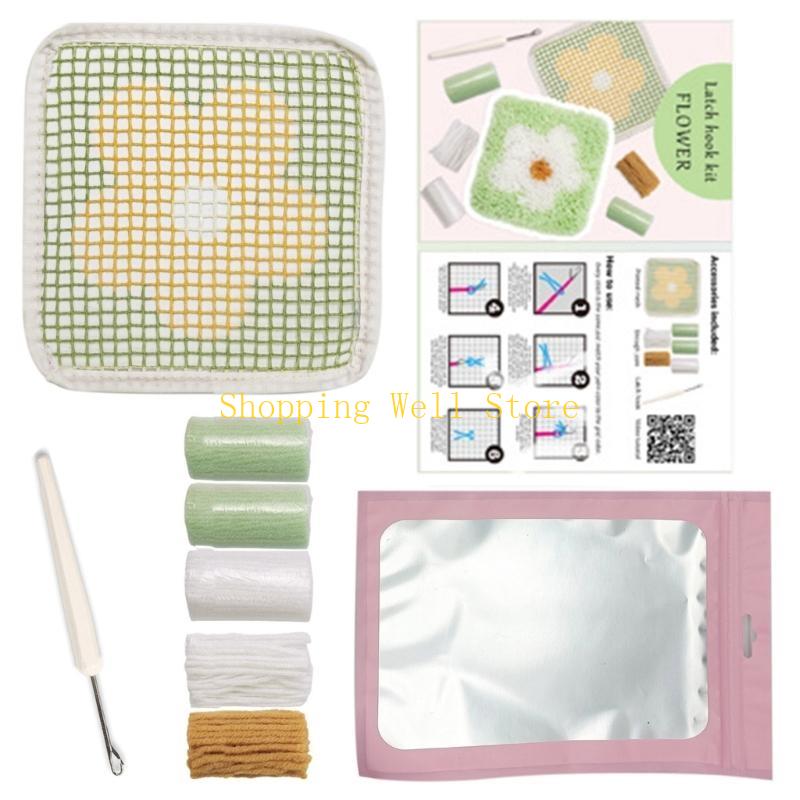 KX4B Knitting Kits for Starter Latched Hook Kits Handmade Making Kits