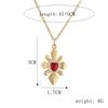 Love Wings Pendant Necklace for Women, European and American INS Fashion Versatile, Copper Plated Real Gold Zircon Drip Oil