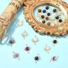 Ipotkitt 30 Pcs Natural Mixed Gemstone Connector Charms Sun Stone Charms Links Celestial Stone Charms for Jewelry Making DIY Craft Findings