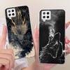 For Samsung Galaxy A22 4G A225F / A22 5G A226B Cool Dragon Tiger Pattern Phone Case For Samsung A22 Soft Silicone TPU Bumpers