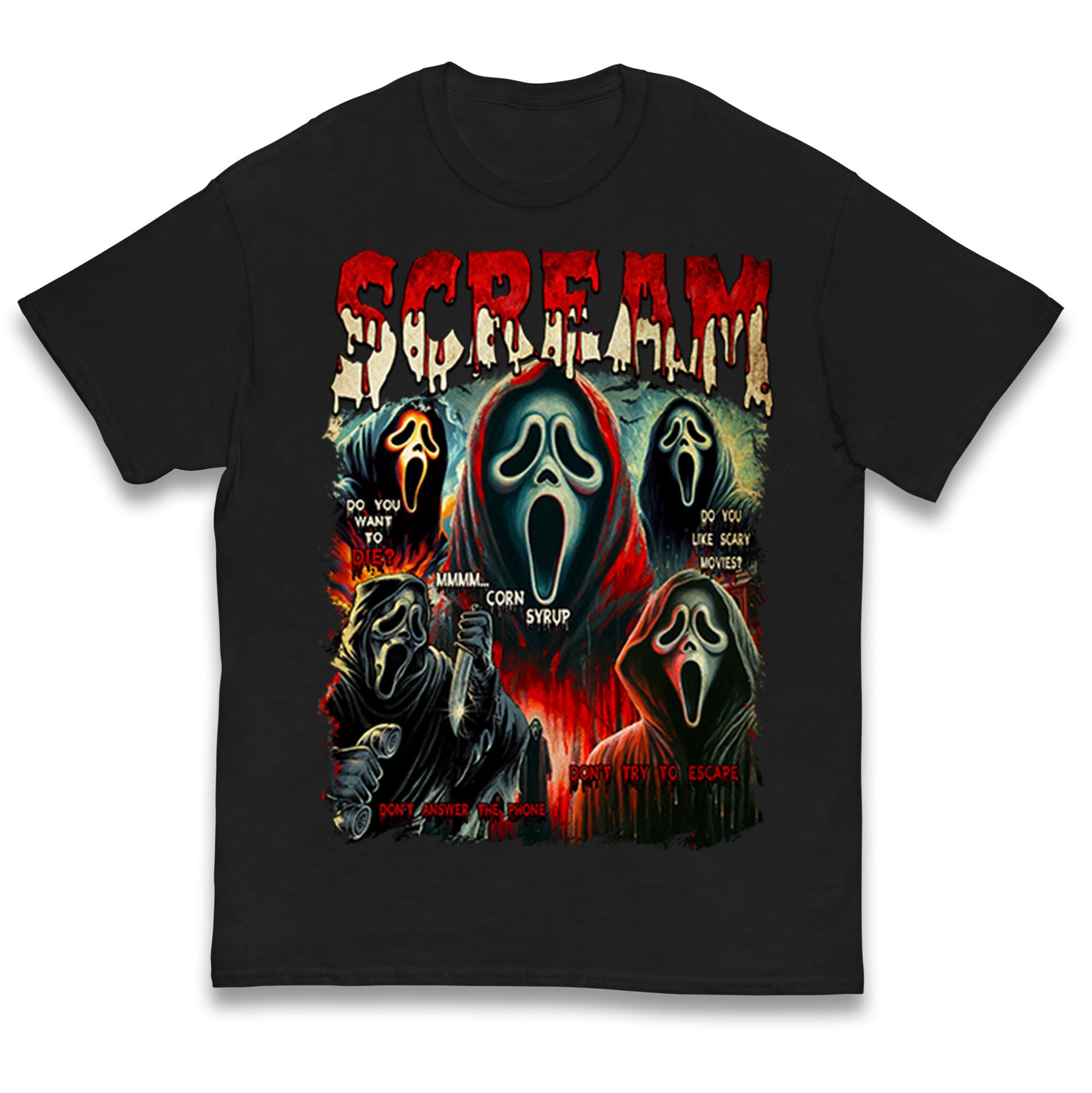 

Ghost Face Scream Halloween Bootleg kids T Shirt 110