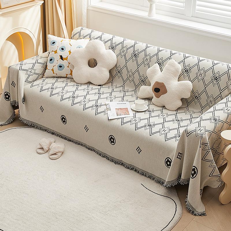 Chenille-Sofabezug, universeller Couch-Handtuch, staubdichter Sofakissenbezug, Anti-Katzen-Kratzschutzbezug, Sofadecke, Teppich