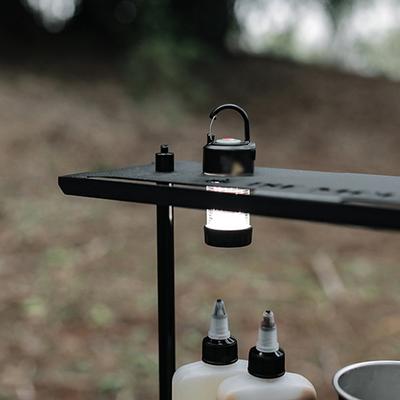 ISE MOUNT Camping-Tischregal, multifunktionales Desktop-Aufbewahrungsregal, abnehmbarer Lampenständer, Kochgeschirr