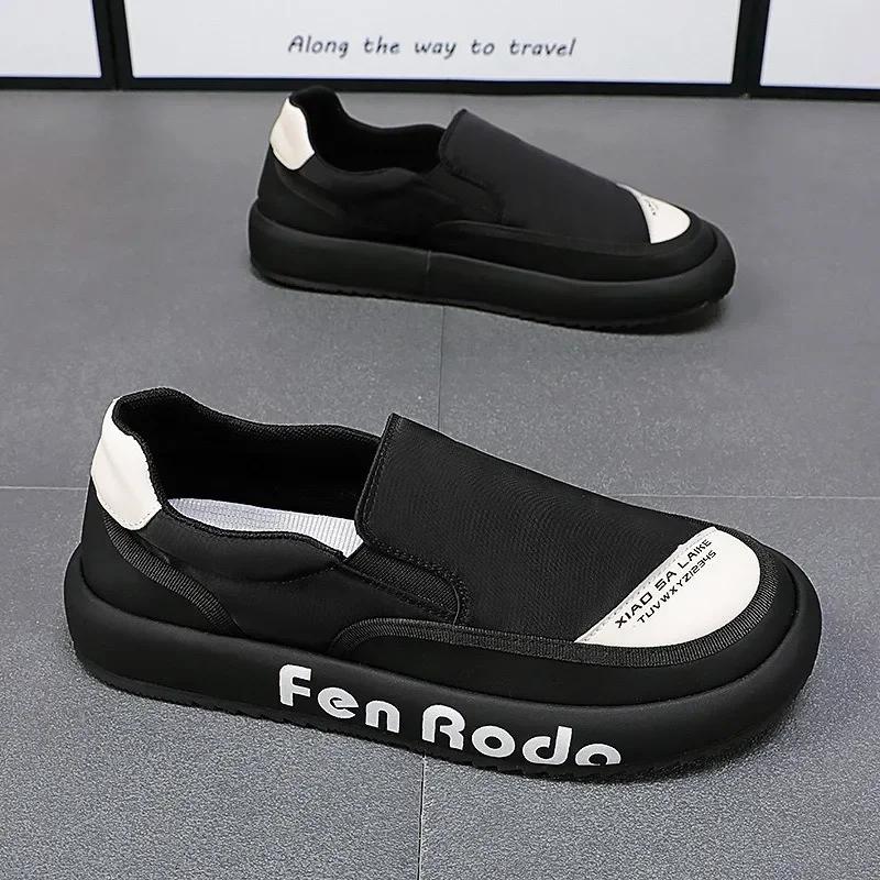 New Men Casual Shoes Designer Canvas Breathable One Step Lazy Shoes 2024 Fashion Thin Style Comfortable Men's Loafers Zapatillas