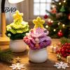 Holiday Desk Accessories for Office Hand Crochet Potted Christmas Tree, Creative Knitted Plant, Mini Atmosphere Home Decor Cute Desktop Decorations,