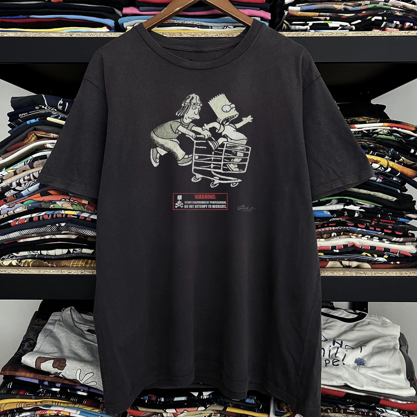 2001 Simpsons x Jackass Aged T-Shirt Black M S