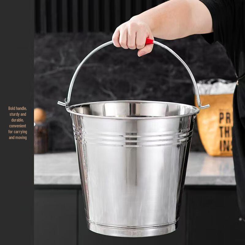 Stainless Steel Storage Bucket with Handle