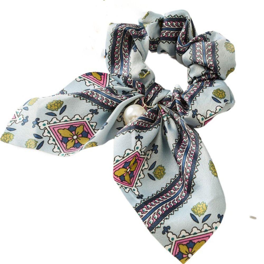 Bowknot Hair Tie Chiffon Pearl Headwear Fashion Hair Accessories
