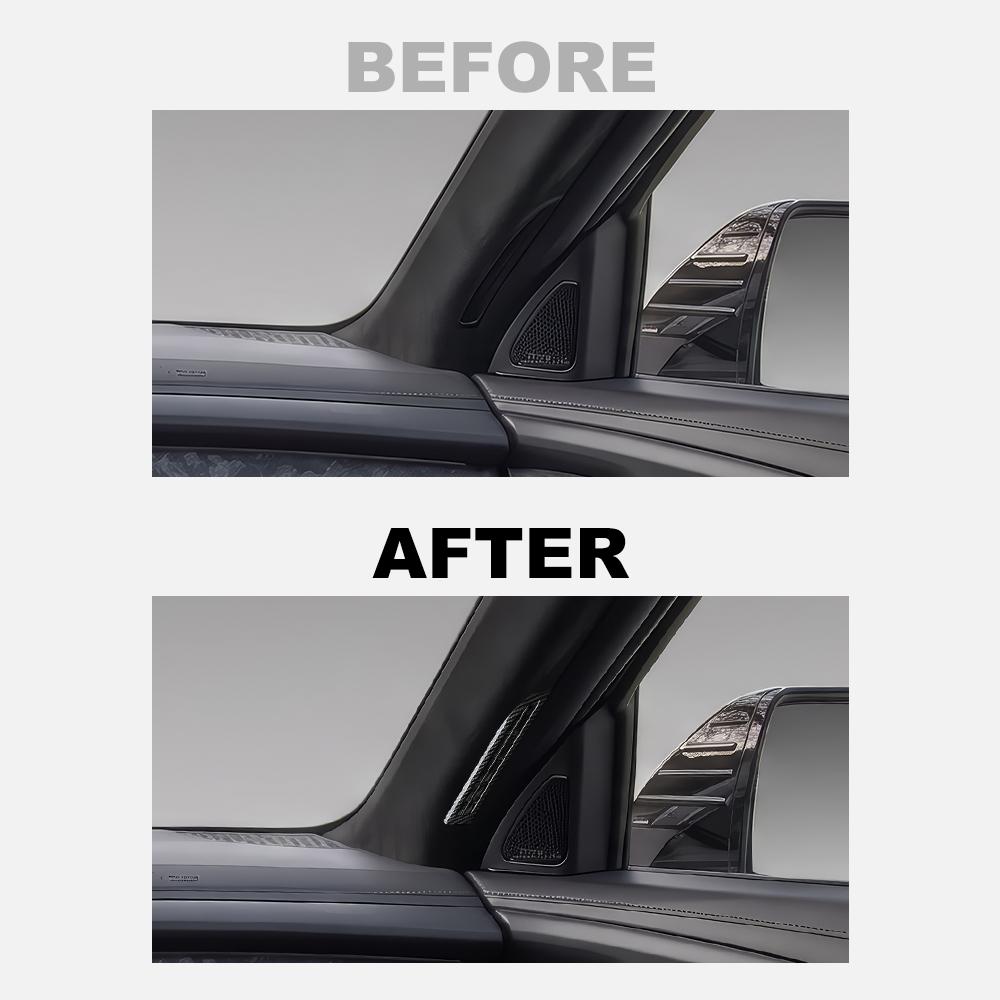 Carbon Fiber Front Upper Vent Cover Trim Car Interior Decor Accessories For Kia Telluride 2027 Car Supplies