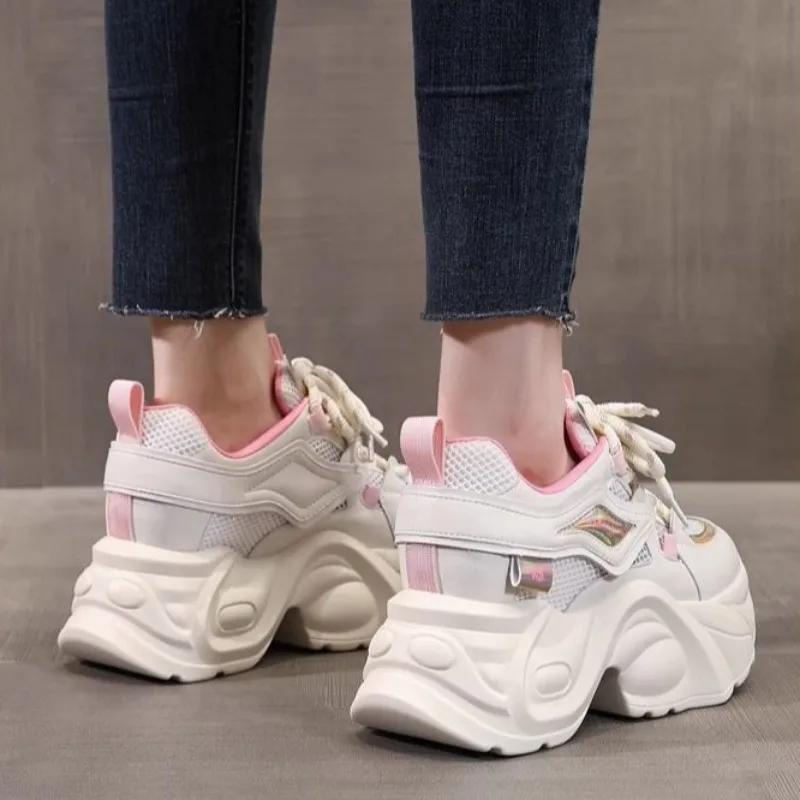 Fashion Spring Autumn High on Platform Ladies Footwear Aesthetic 39 Casual Vulcanized Shoe Korean Light Walking Cheap Women's Shoes Sale