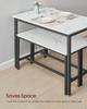 Table Set for 4 People, Kitchen Table with 2 Benches,
