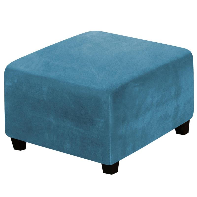 Velvet Square Low Stool Cover Protector Strečový all-inclusive obal na třmen