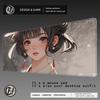 HYBXAXC Kawaii Anime Girl HD Desk Mat Xcm Gamer Mouse Pad Japanese Oni Mask Suture Edge Mice Mat Company Table Pad For Gift