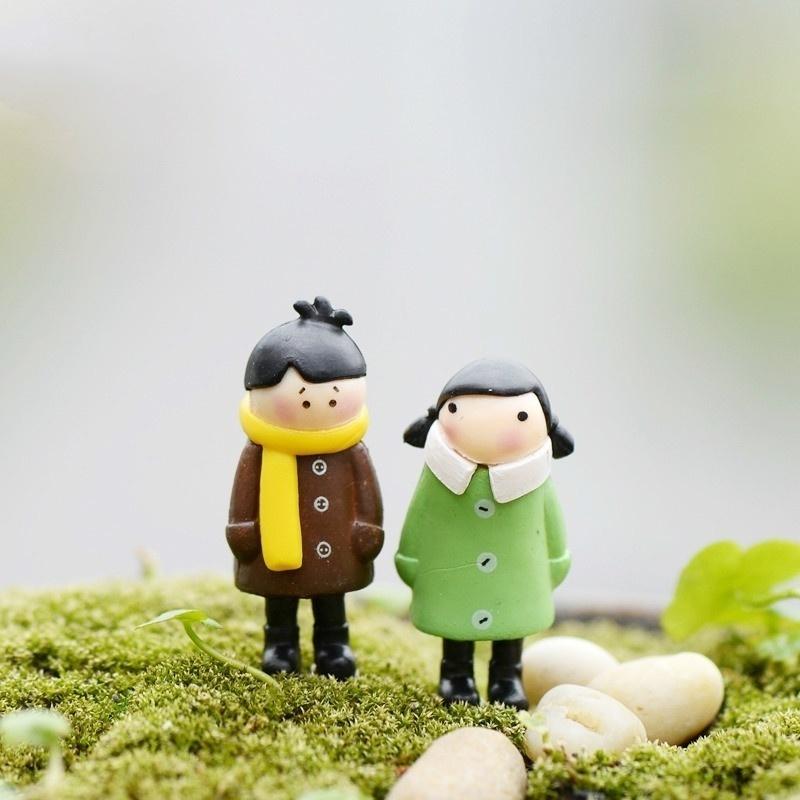 Păpuși Mini Băiețel Micro Peisaj Grădină Miniaturi/terariu/decor suculente Figurine Figurină de Acțiune Grădină Miniatură