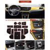Anti-Slip Rubber Cup Cushion Door Groove Mats Slot Hole Pad For Volkswagen POLO MK6 AW 2018 2019 2020 2021 Interior Accessories