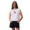 Calvin Klein Jeans Trendy Casual Letter Embroidered Round Neck Slim Fit Sleeveless Top T-Shirt Women tops 47G214G