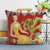 Creative Oil Painting Printed Decorative Pillowcase Bedroom Living Room Square Cushion Pillowcase