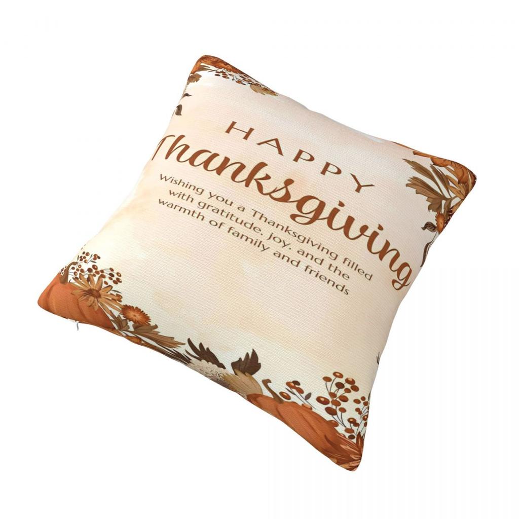 Happy Thanksgiving Day Pillow Case Kawaii Pillow Cover Soft Graphic Cushion Cover Pillowcases For Chair Sofa Home Decoration