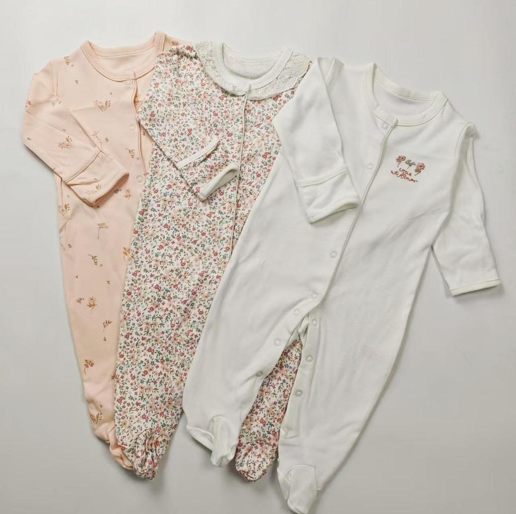 Combinaison bébé printemps et automne: Couvre-pieds, Pyjama barboteuse en coton pour nouveau-nés garçons et filles