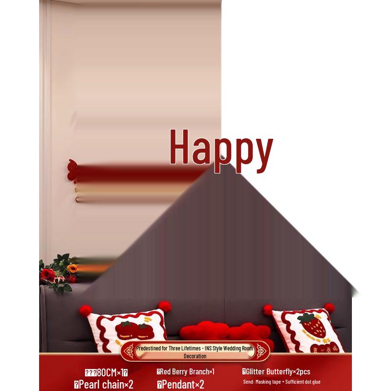 Wedding Room Decoration Set: Complete Bride & Groom's Bedroom and Living Room Decor Supplies.