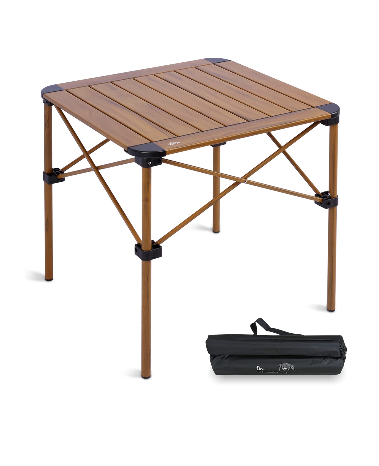 

Outdoor Camping Aluminum Roll Table Folding Compact Lightweight Load Capacity 80kg Heat Resistant Treatment Frosted Storage Bag Included [iClimb]