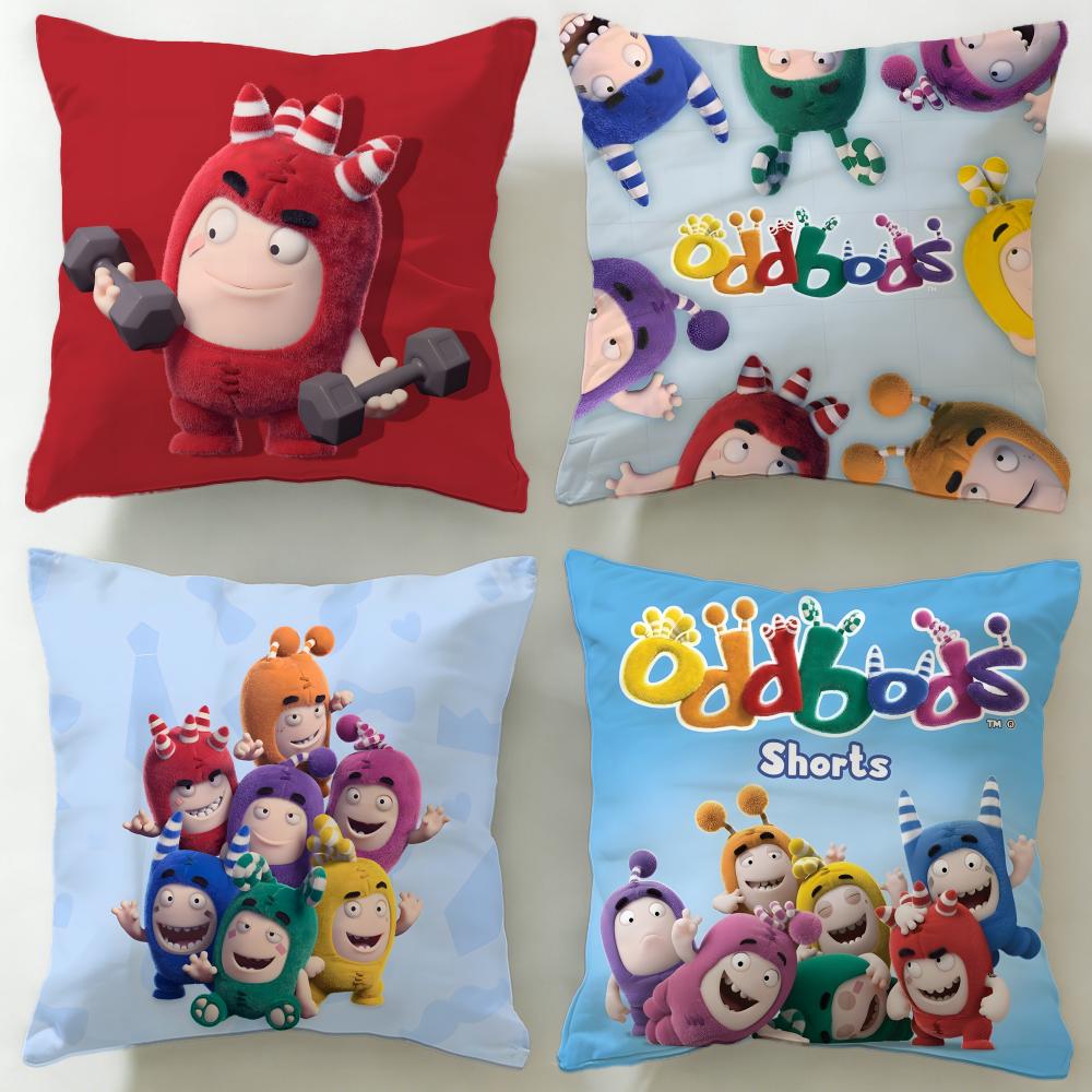 popular cartoon Oddbods Cushion Cover Soft & Easy-Wash Pillow Case – Versatile for Couch, Bed, Travel and Office