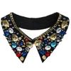 Metal Studded False Collar for Women Girl Detachable Collar Lapel Blouse Top Clothing Accessory Casual Decorative Collar