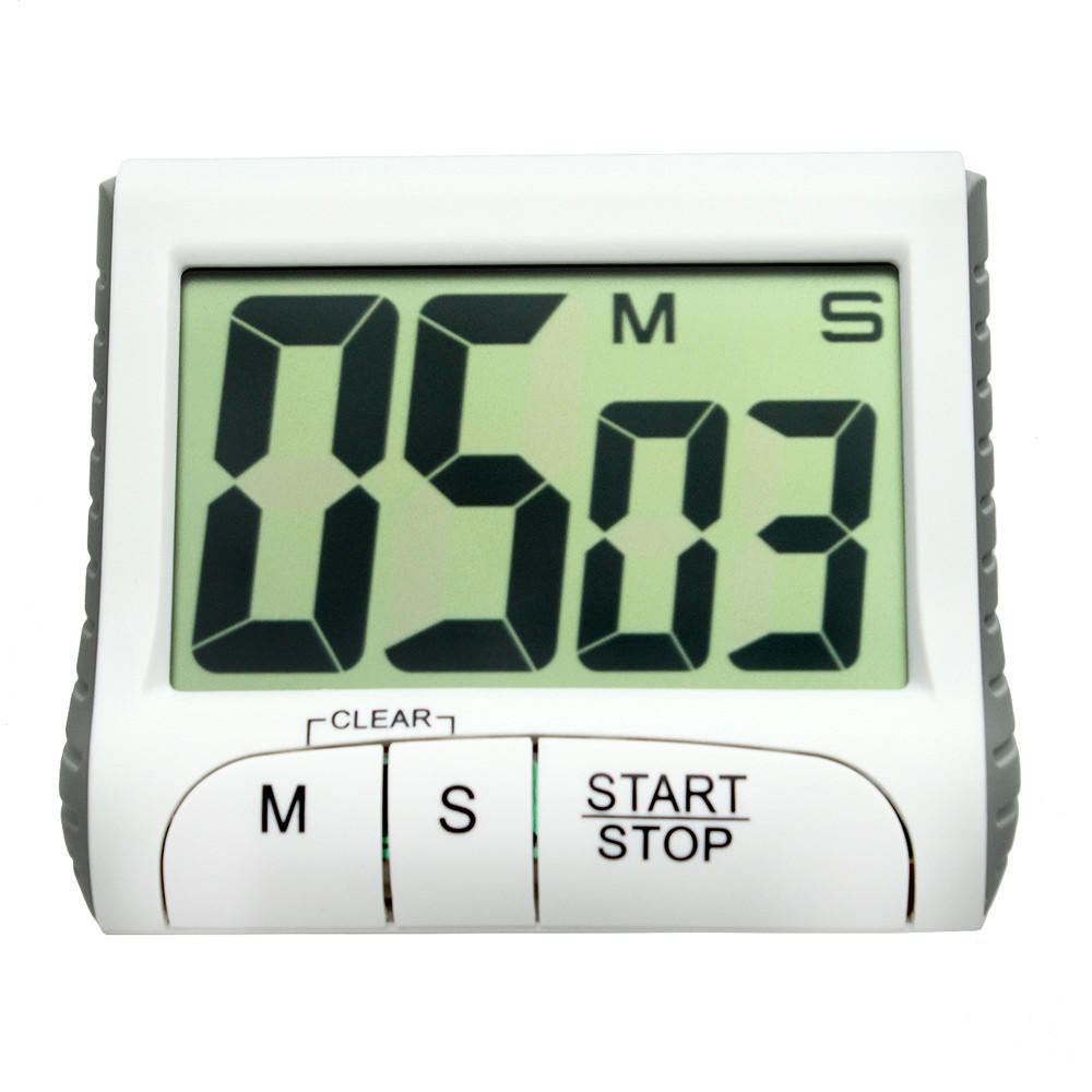 Portable Digital Countdown Timer Clock Large LCD Screen Alarm for Kitchen Cook