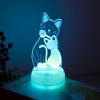 1pcCat 3D Colorful Night Light LED Desk Lamp 7&3 Colors Room Decoration Night Light Birthday Halloween Children's Christmas Gift