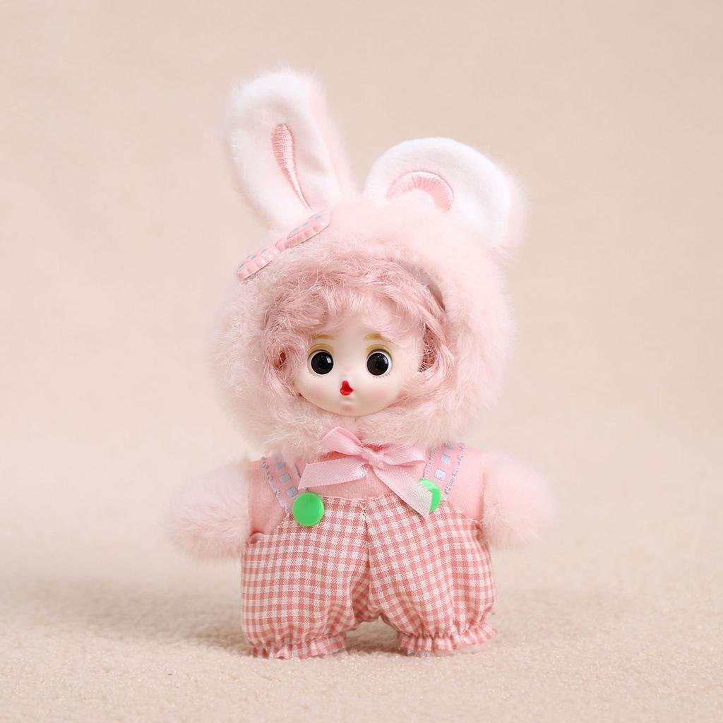 Vinyl Plush Toy Small Peach Doll Pendant Keychain Girl Bag Pendant Cute Doll